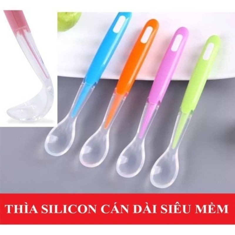 Thìa silicone sâu lòng cho bé ăn dặm ( loại sâu lòng, không BPA )