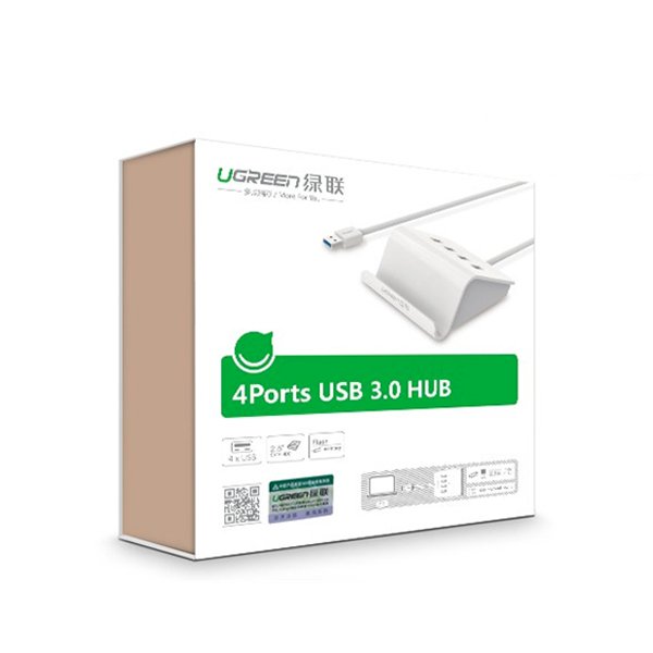 Hub Chia 4 Cổng USB 3.0 Hỗ Trợ Nguồn Phụ - Ugreen 20279