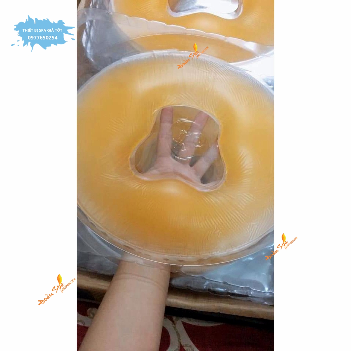Gối silicon úp mặt làm body ở spa