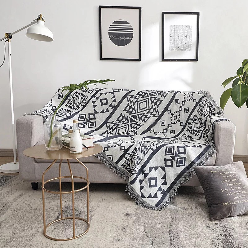 [ẢNH THẬT] Thảm vintage phủ sofa dệt 2 mặt cao cấp size lớn