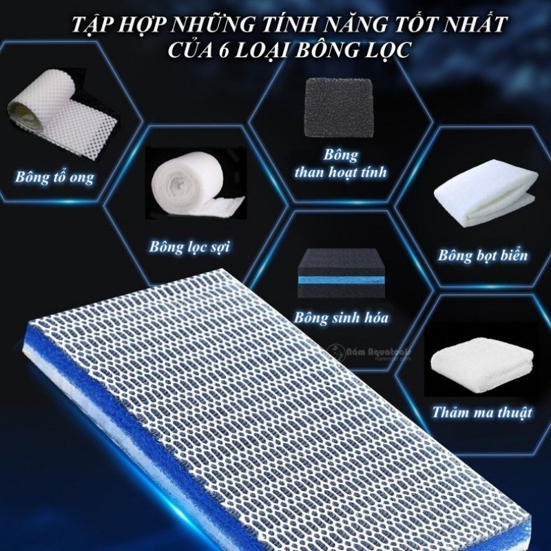 "Hoàn tiền đến 10%" Bông lọc bể cá 6D 8D (loại I) - Thảm lọc bể cá cảnh - Mút lọc thô hồ cá