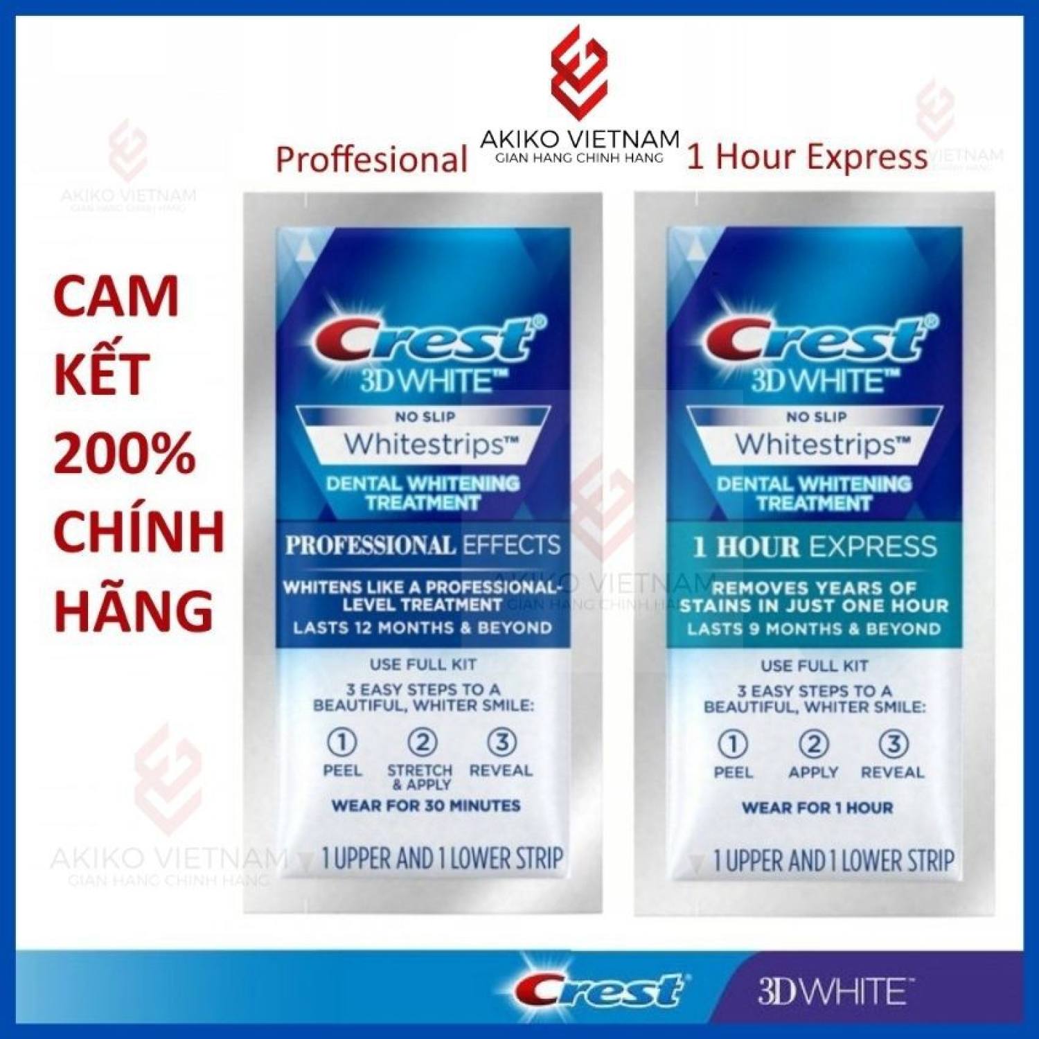 Miếng dán Crest 3D trắng răng