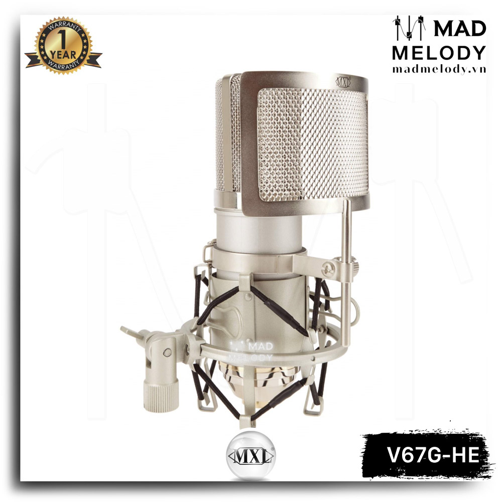MXL V67G HE Heritage Edition Condenser Microphone (Micro thu âm cho phòng thu studio giải trí livestream, Brand New)