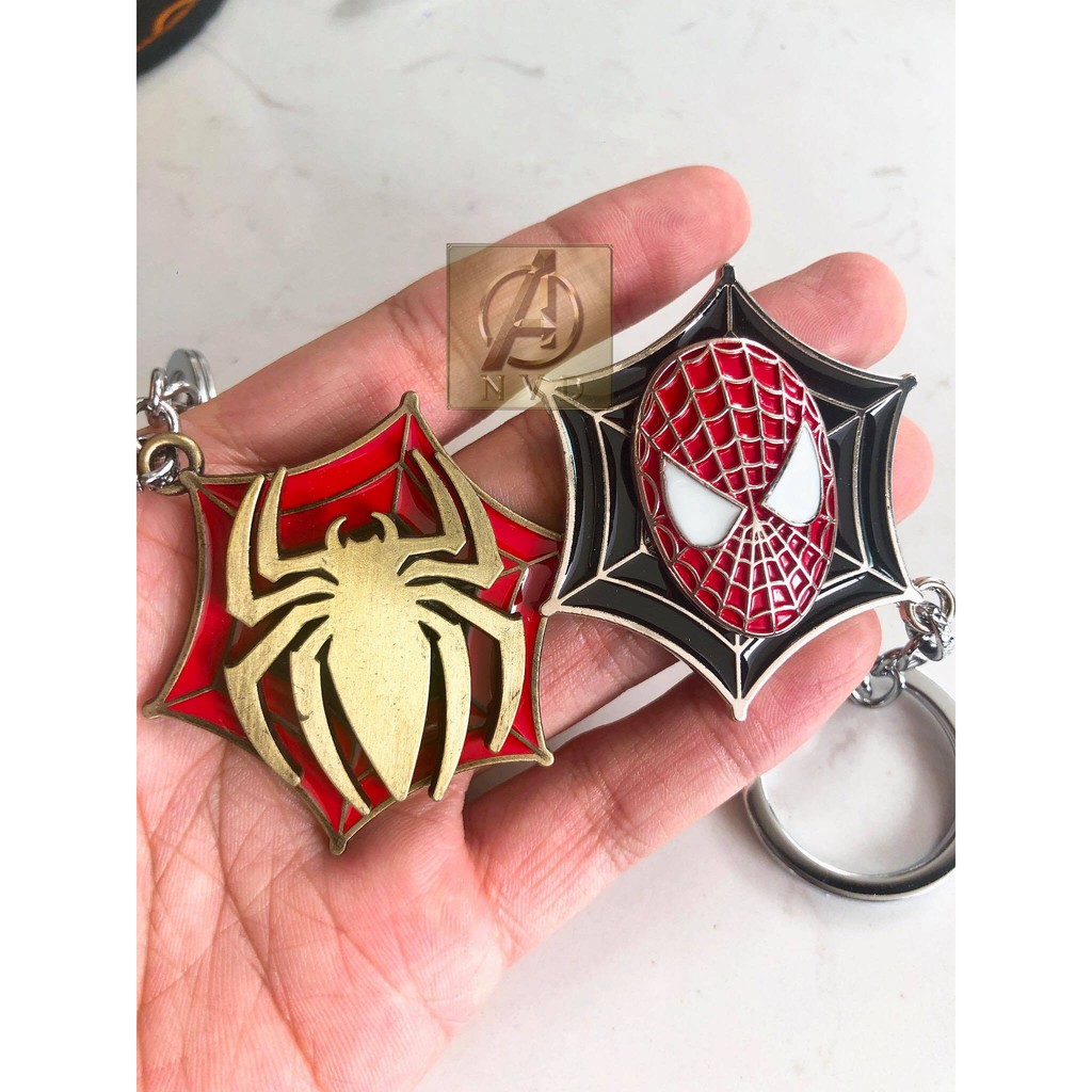 [HCM]Móc khoá Marvel logo Spiderman xoay mượt