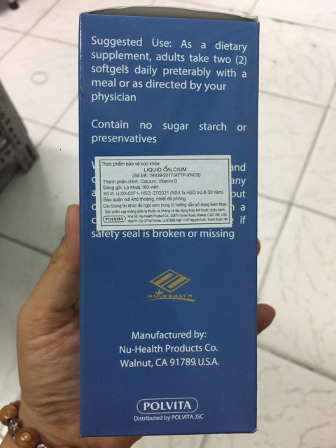 VIÊN UỐNG CALCI SỮA LIQUID CALCIUM
