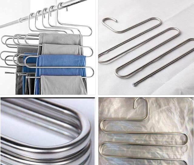 Móc quần inox 5 tầng, móc treo quần 5 tầng bằng inox