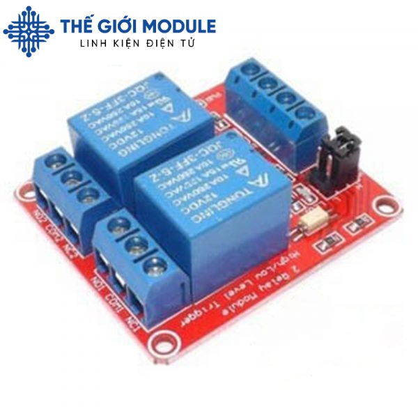 [Có sẵn] [Rẻ vô địch] Module 2 relay 5V với opto cách ly kích H/L - thegioimodule