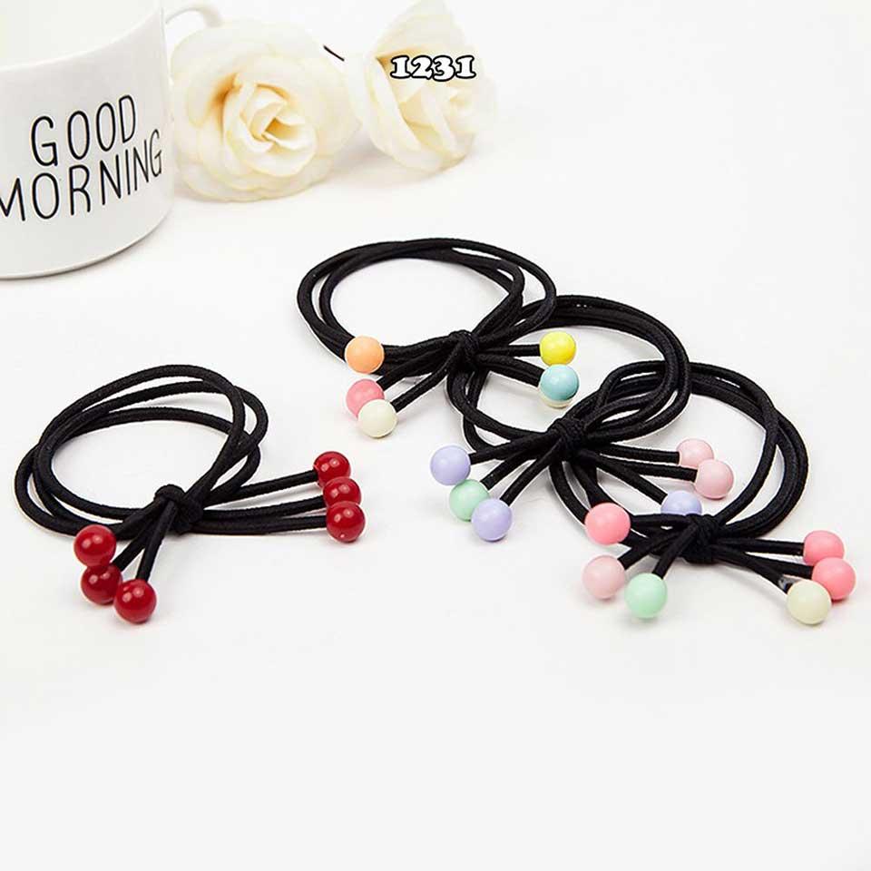 Dây Cột Tóc Thun Tròn Mix Cherry Dễ Thương Ah1231