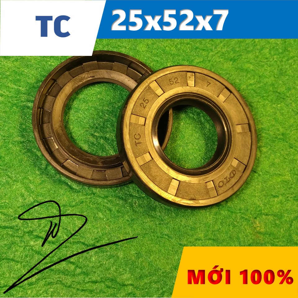 Phớt dầu TC 25x52x7   (Chắn dầu / lò xo / Phớt ben / Oil seal TC 25*52*7)