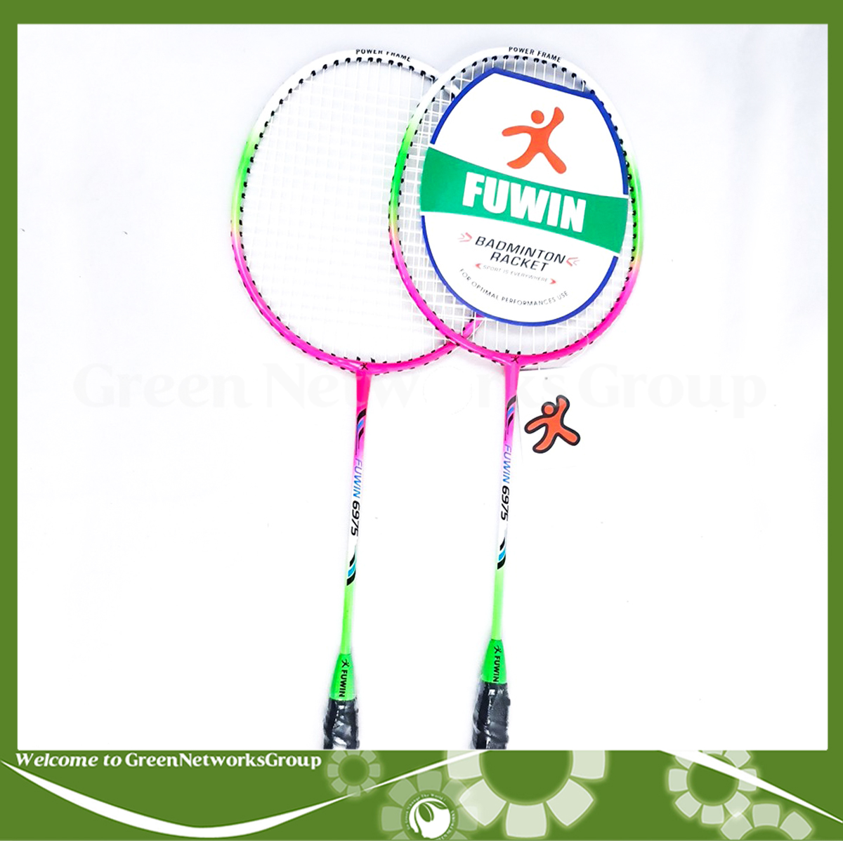 [HCM]Vợt cầu lông Fuwin 6975 BADMINTON RACKET ( 1 Cặp ) Greennetworks