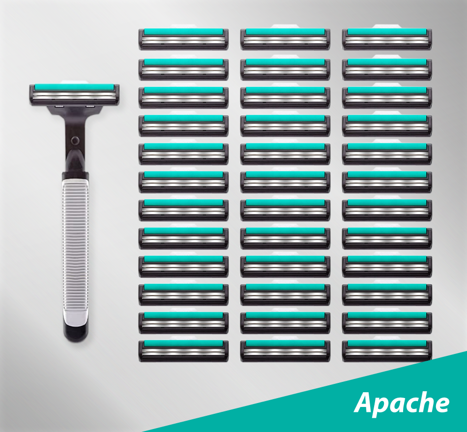 Dao Cạo 2 Lưỡi Apache kèm 36 Đầu Thay Thế