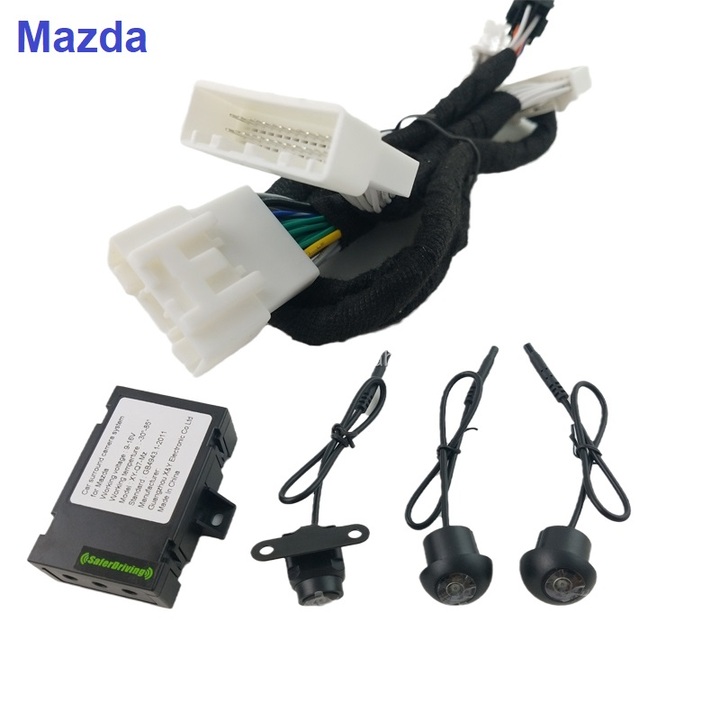 Bộ 3 camera tiến và cạp lề lắp cho màn hình Zin xe ô tô Mazda