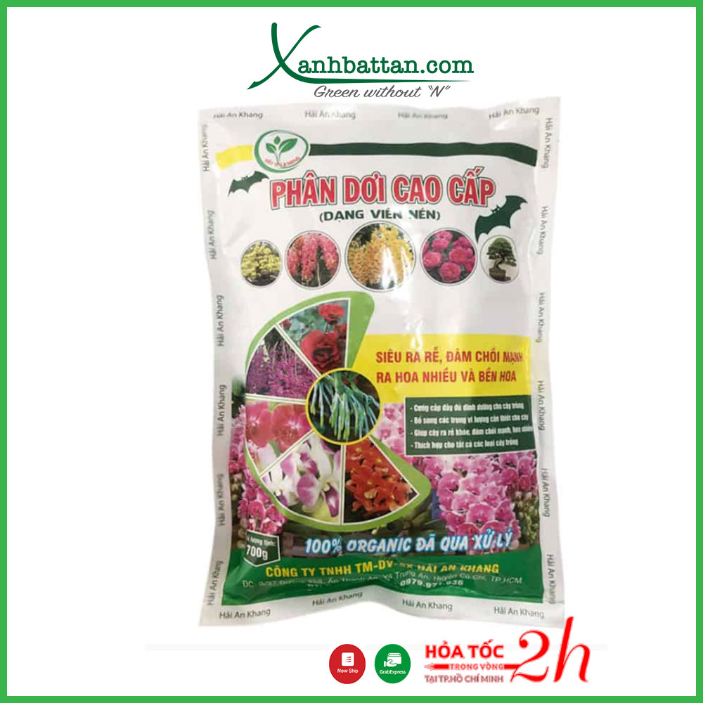 Phân Dơi Hữu Cơ Cao Cấp Dạng Viên Nén Gói 700 Gram
