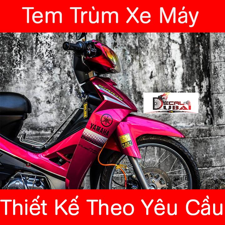 Tem Trùm Xe Sirius Spark Hồng Tím