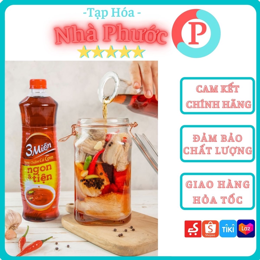 Nước Chấm cá cơm 3 miền 800ml