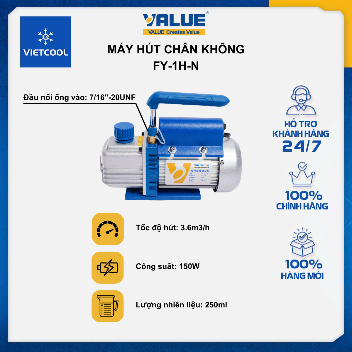 MÁY HÚT CHÂN KHÔNG VALUE FY-1H-N