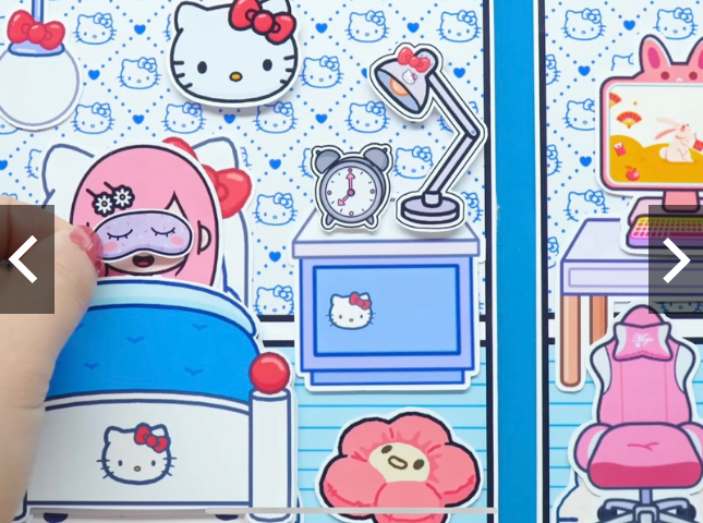 Ngôi nhà búp bê giấy Hello Kitty House