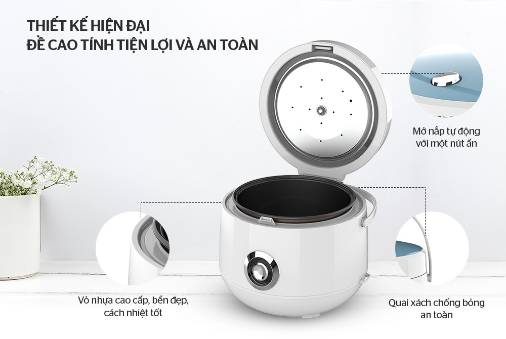 NỒI CƠM ĐIỆN 1.8 L SUNHOUSE SHD8606