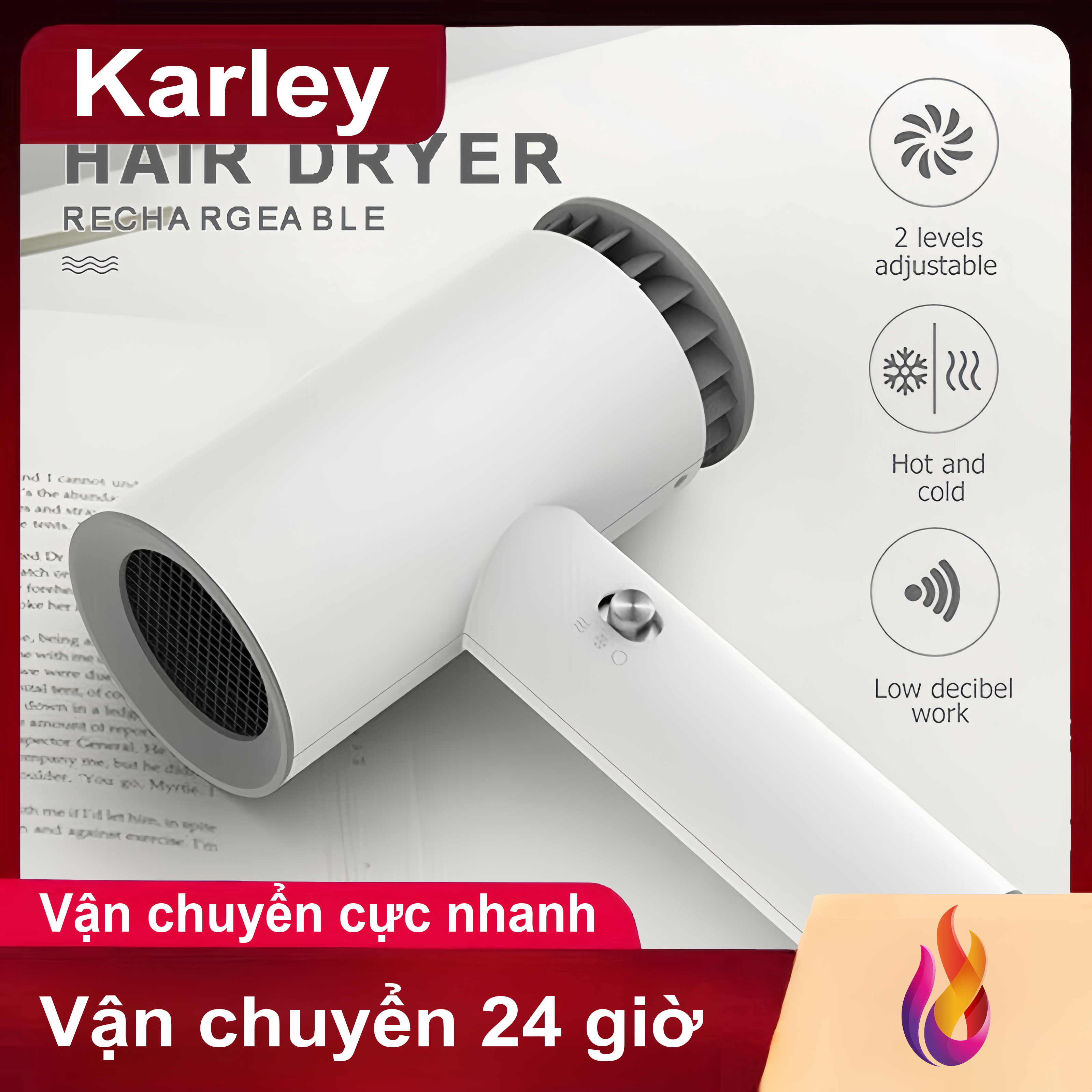 Máy sấy tóc không dây USB di động đa năng