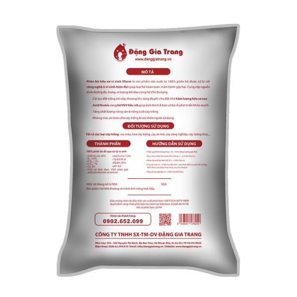 Phân bò ủ vi sinh SFARM – 5kg