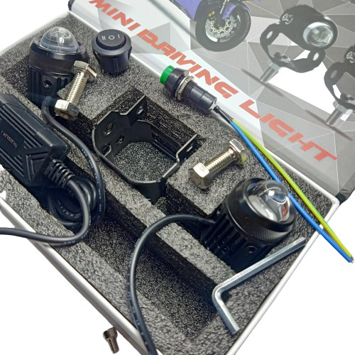 Trợ Sáng Bi Cầu Mini 2 Chế Độ Pha Trắng Cos Vàng