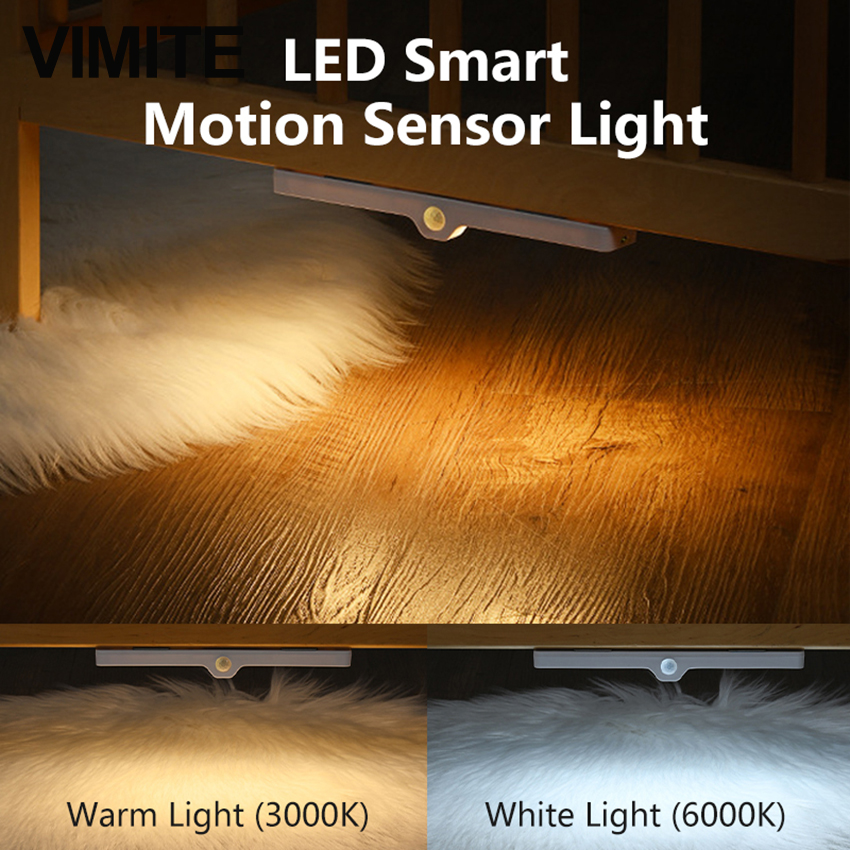 Vimite LED Motion Sensor Light Wireless NightLights USB Rechargeable Smart