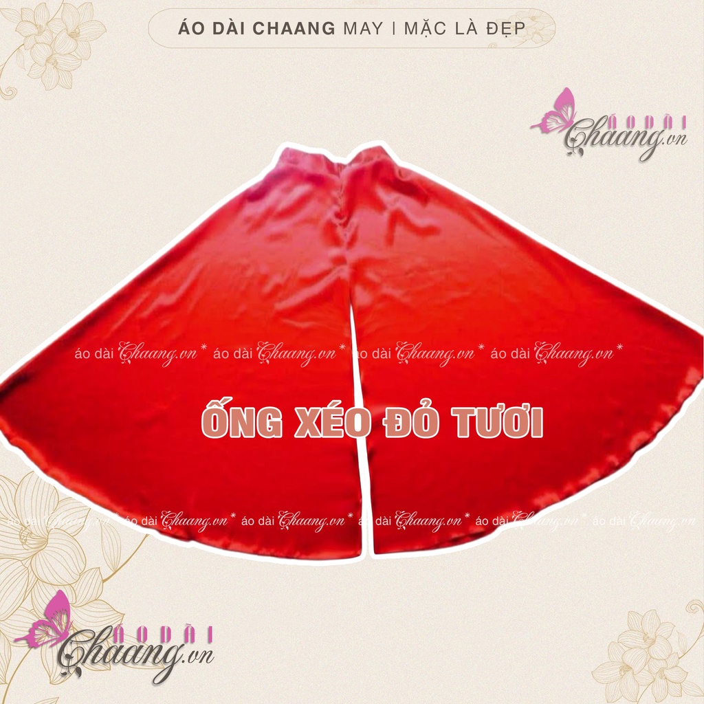 Quần dành cho áo dài truyền thống vải phi mềm ống rộng nhiều màu size