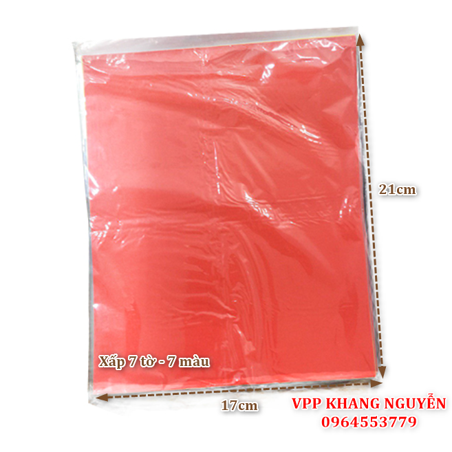 Giấy màu thủ công không keo lớn khổ 17x21cm