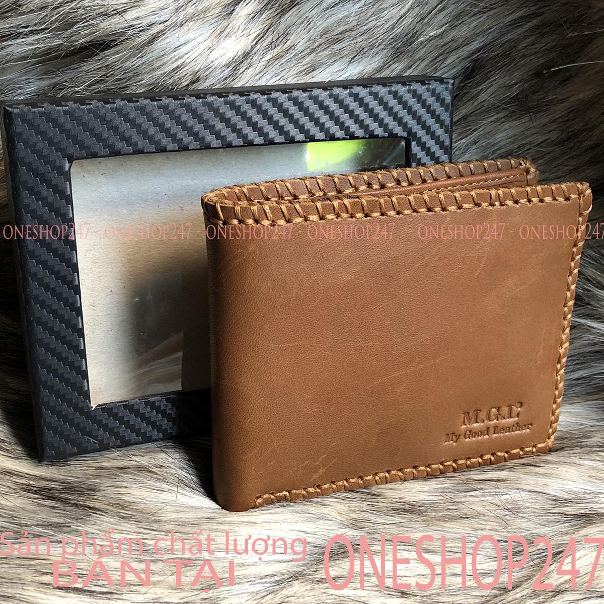 Bóp DA BÒ THẬT 100%. Nguyên miếng để vừa giấy tờ có khóa kéo.  ONESHOP247