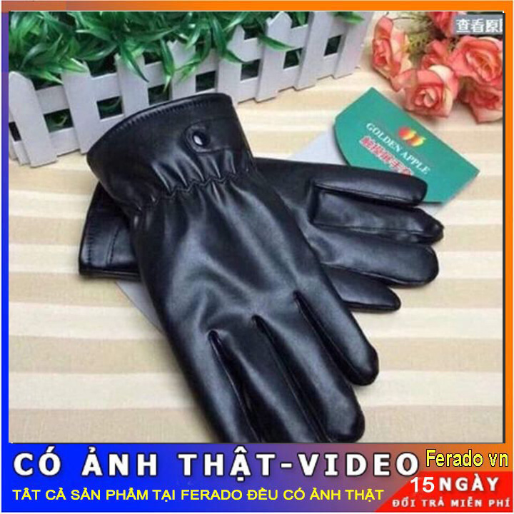 Găng tay da nam nữ cảm ứng.