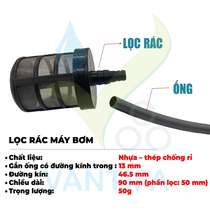 Lọc rác máy bơm mini