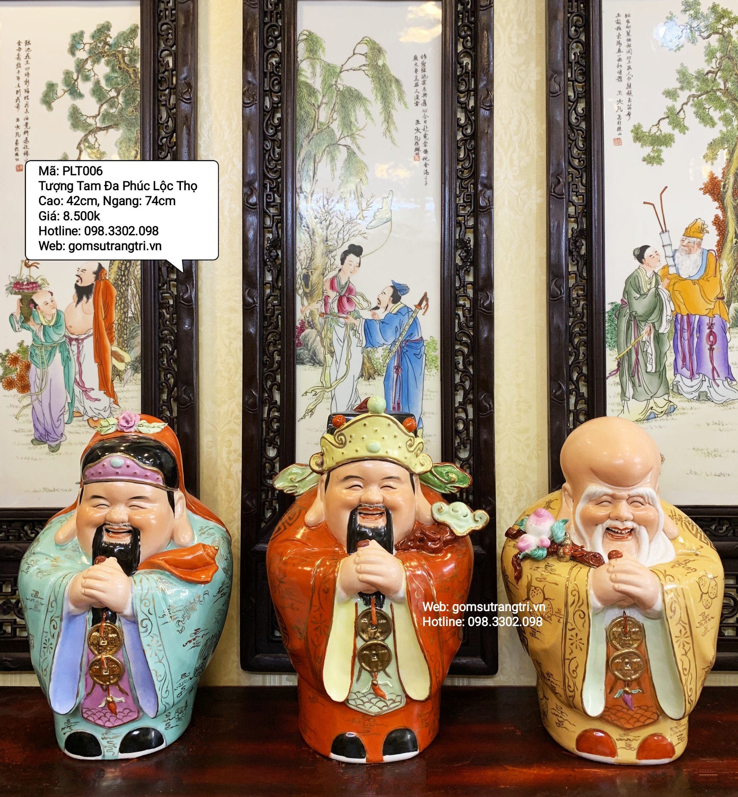 Tượng tam đa phúc lộc thọ