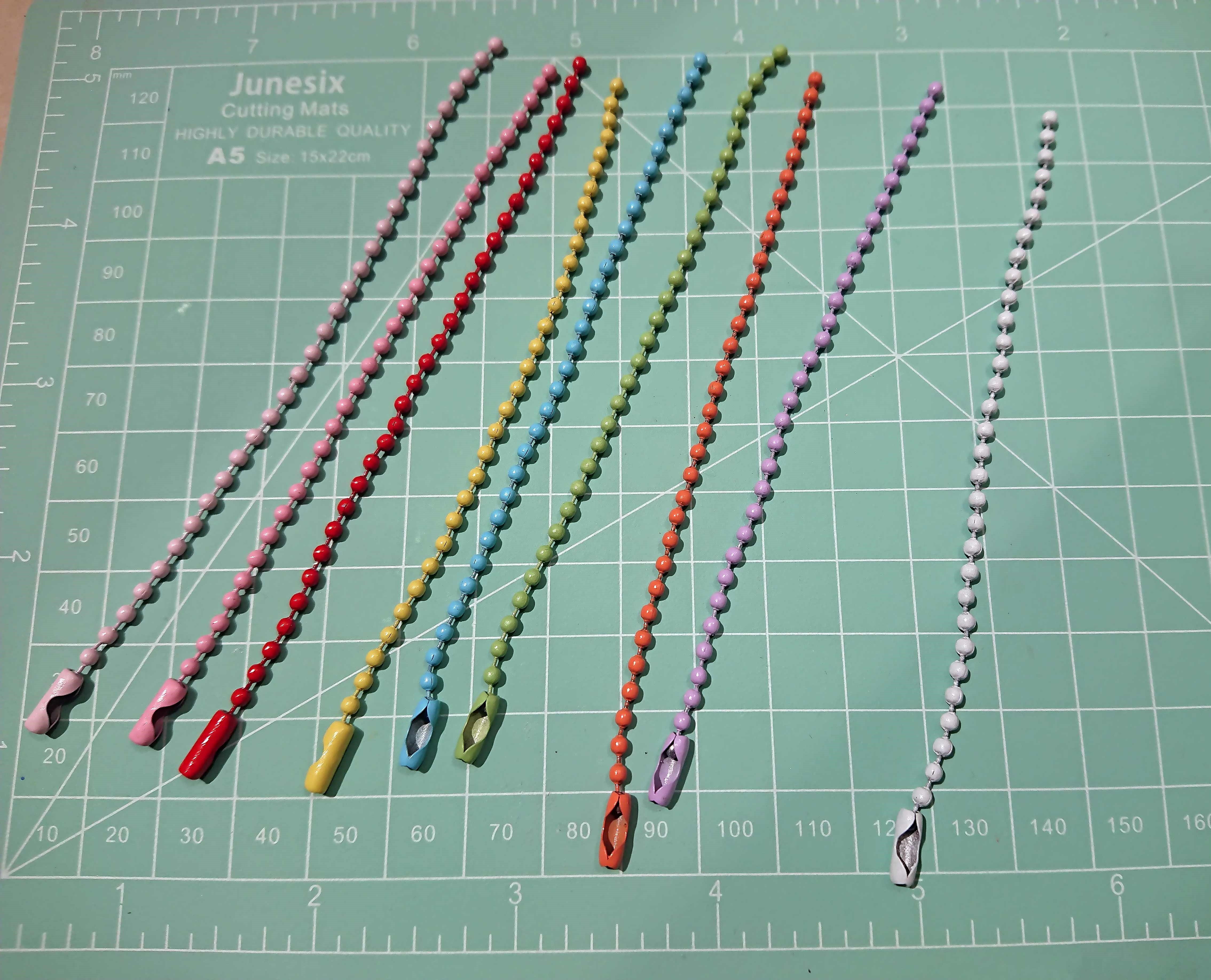 Dây xích bi làm móc khóa 15cm