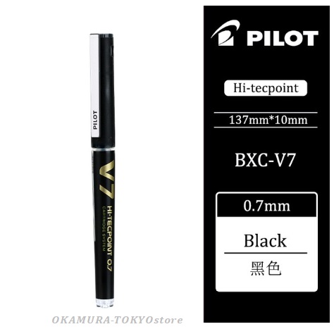 Bút mực nước hi-tech v7 cartridge system_mực đen/bxc-v7-b-bgd