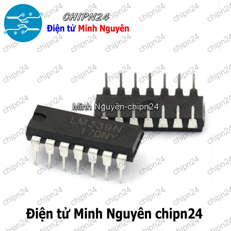 [3 con] (DIP) IC LM339 DIP-14 (LM339N) (IC khuếch đại thuật toán OpAmp) - HH000391