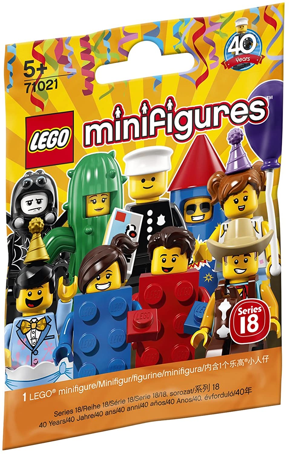 Lego Blue Brick Suit Girl Woman Minifigure Mini Figure Series 18 Party 71021 