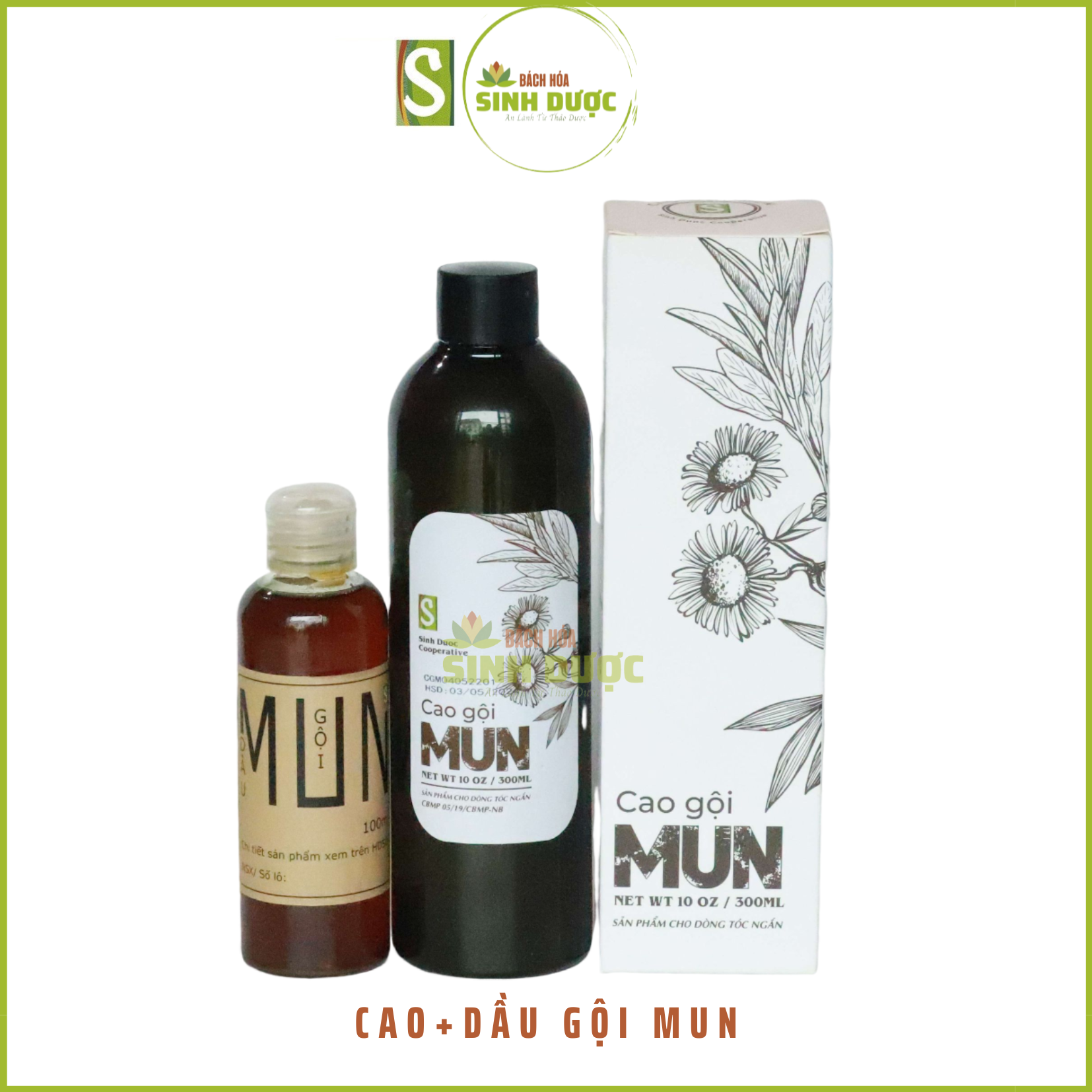 Cao Gội MUN 300ml HTX Sinh Dược- dầu gội thiên nhiên từ thảo dược