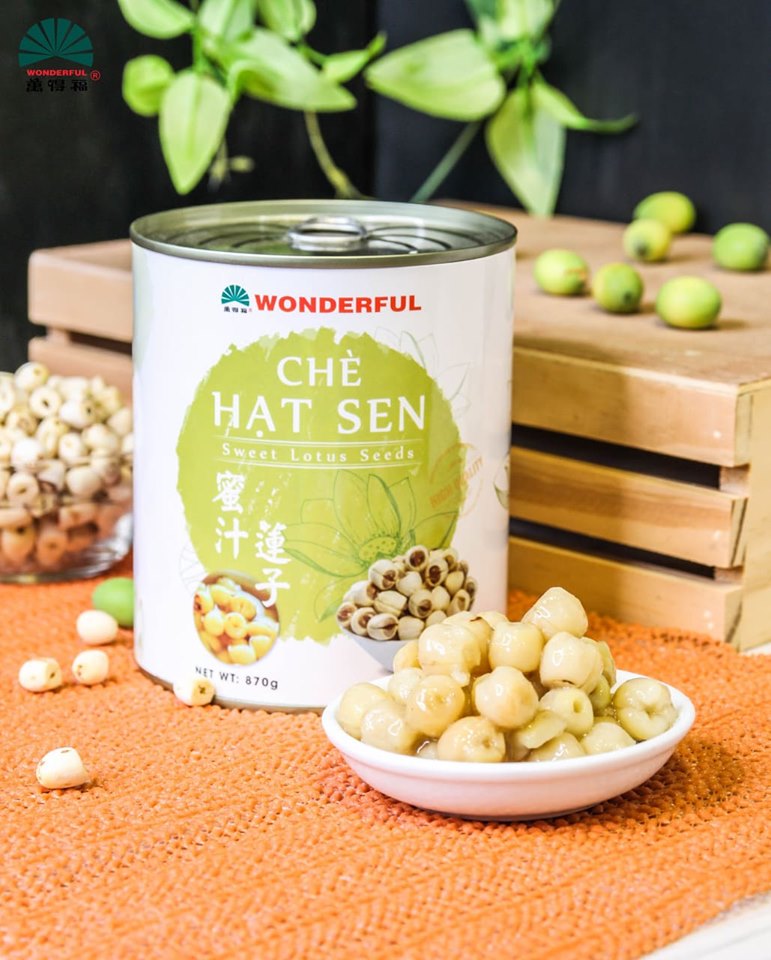 Chè hạt sen Wonderful lon 900g