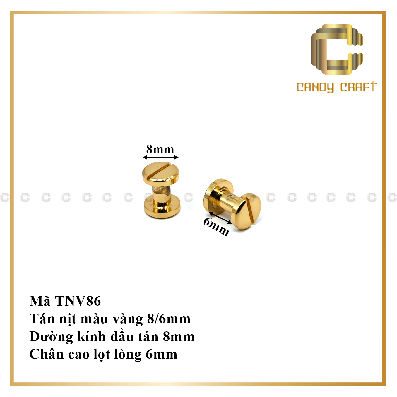 Tán nịt (tán vặn ốc) - phụ kiện làm túi xách