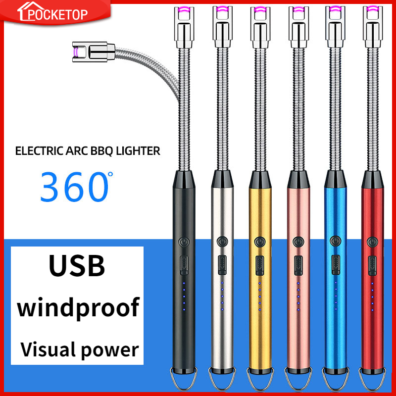 Pocketop bật lửa có thể sạc lại bằng điện usb đèn led plasma arc không ngọn lửa bật lửa bất thường