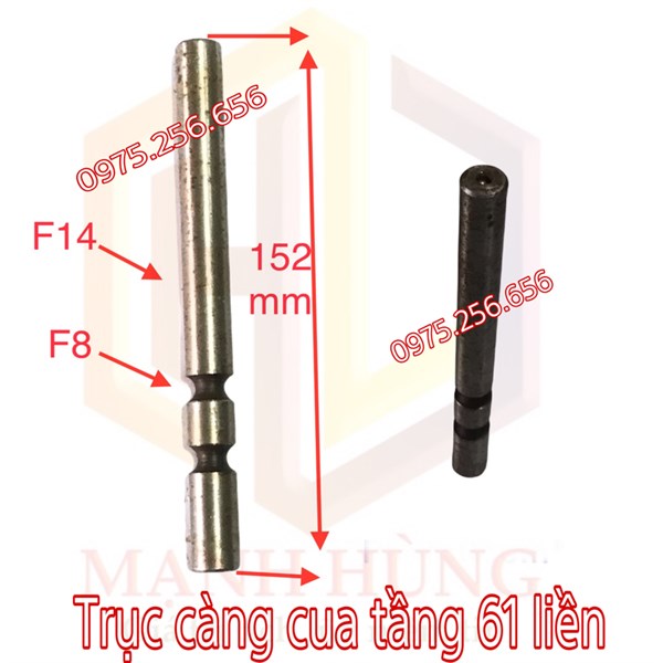Trục càng cua tầng 61 liền phụ tùng máy cày máy xới máy bừa phụ tùng máy nông lâm ngư nghiệp