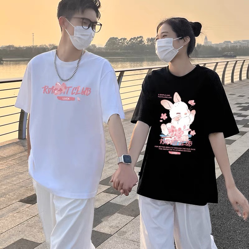 [FREESHIP] ÁO ĐÔI THỎ TRẮNG, ÁO THUN ĐÔI NAM NỮ HOT