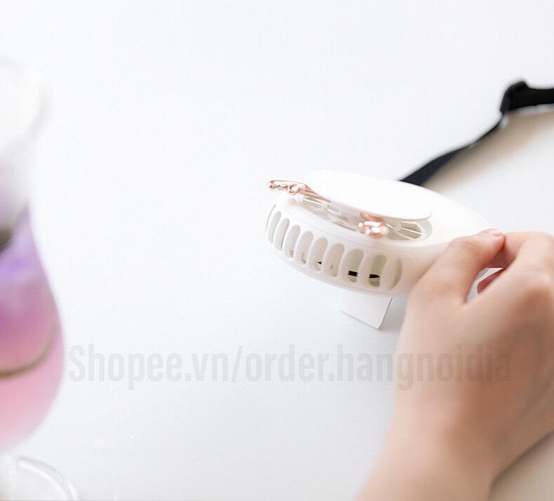 Quạt mini đeo cổ,quạt sạc usb thiết kế mới