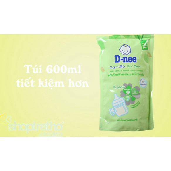 Nước rửa bình sữa Dnee bịch 600ml nội địaThái Lan