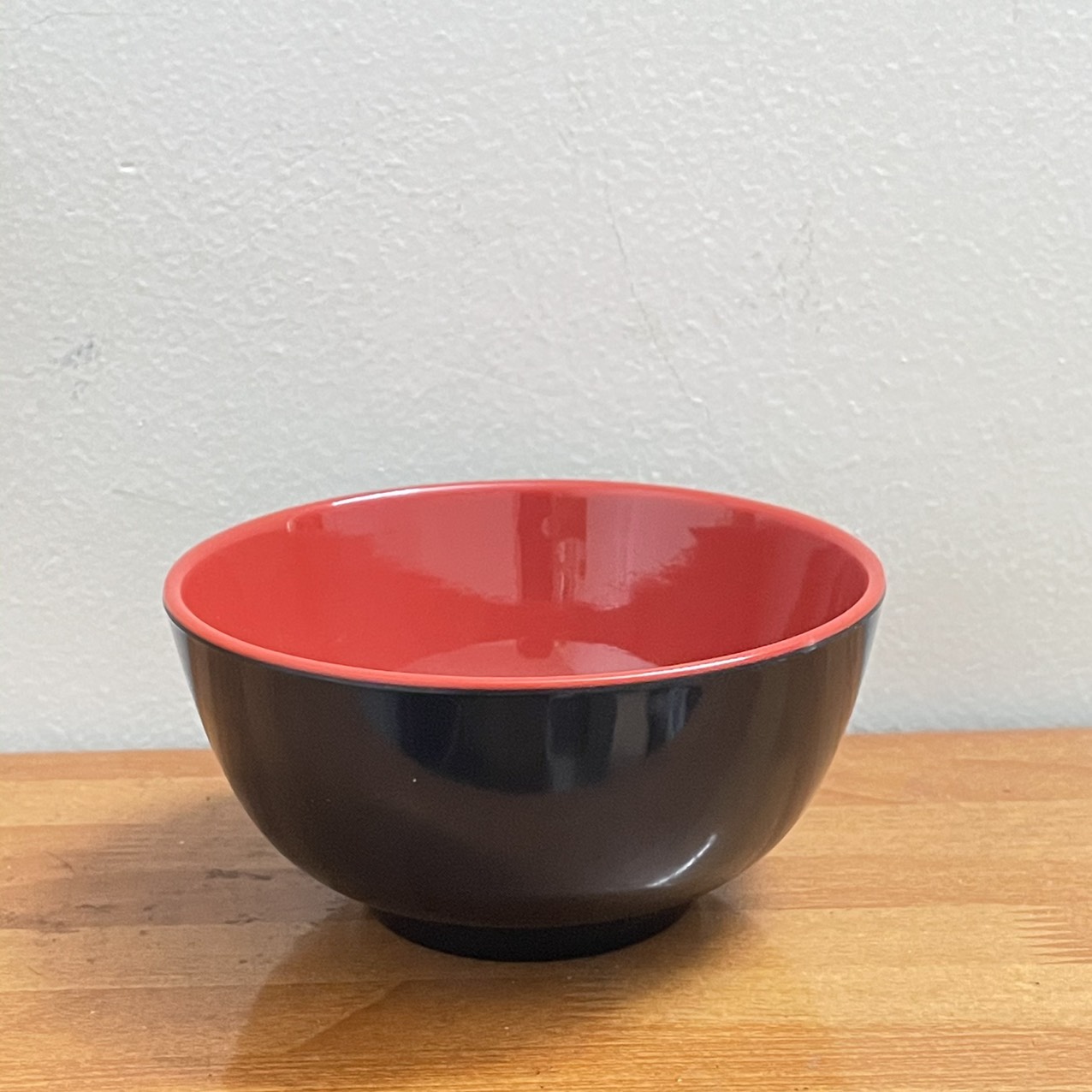 Chén(bát) cơm,súp nhựa Melamine 2 lớp đỏ đen Size 11.2 x 5.4 cm