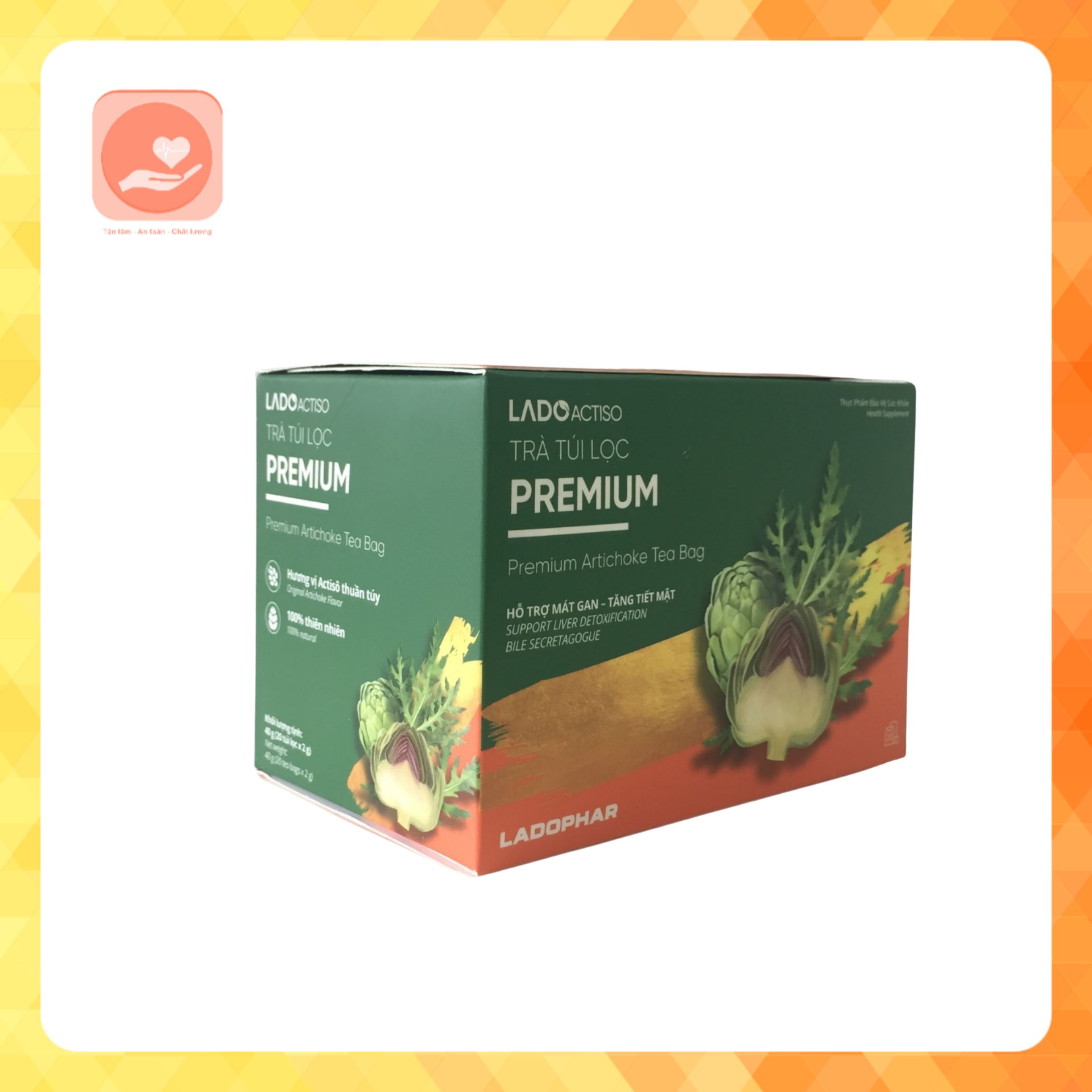 Trà túi lọc Actiso Premium hộp/20 túi