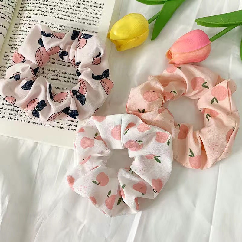 Cột tóc Vải Scrunchies ngẫu nhiên