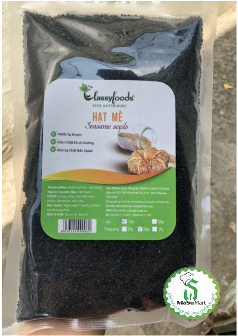 Mè Đen Classyfood | Vừng Đen Tách Vỏ- 500G
