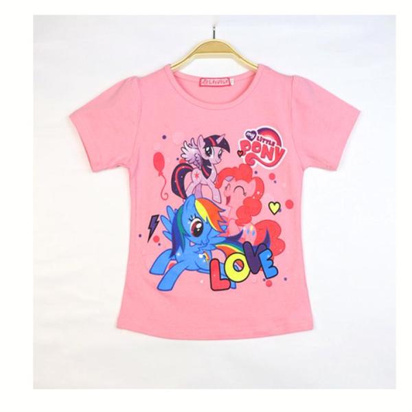 Áo thun Pony cho bé gái 4-10 tuổi chất thun cotton thoáng mát màu sắc tươi tắn đáng yêu BBShine - A012