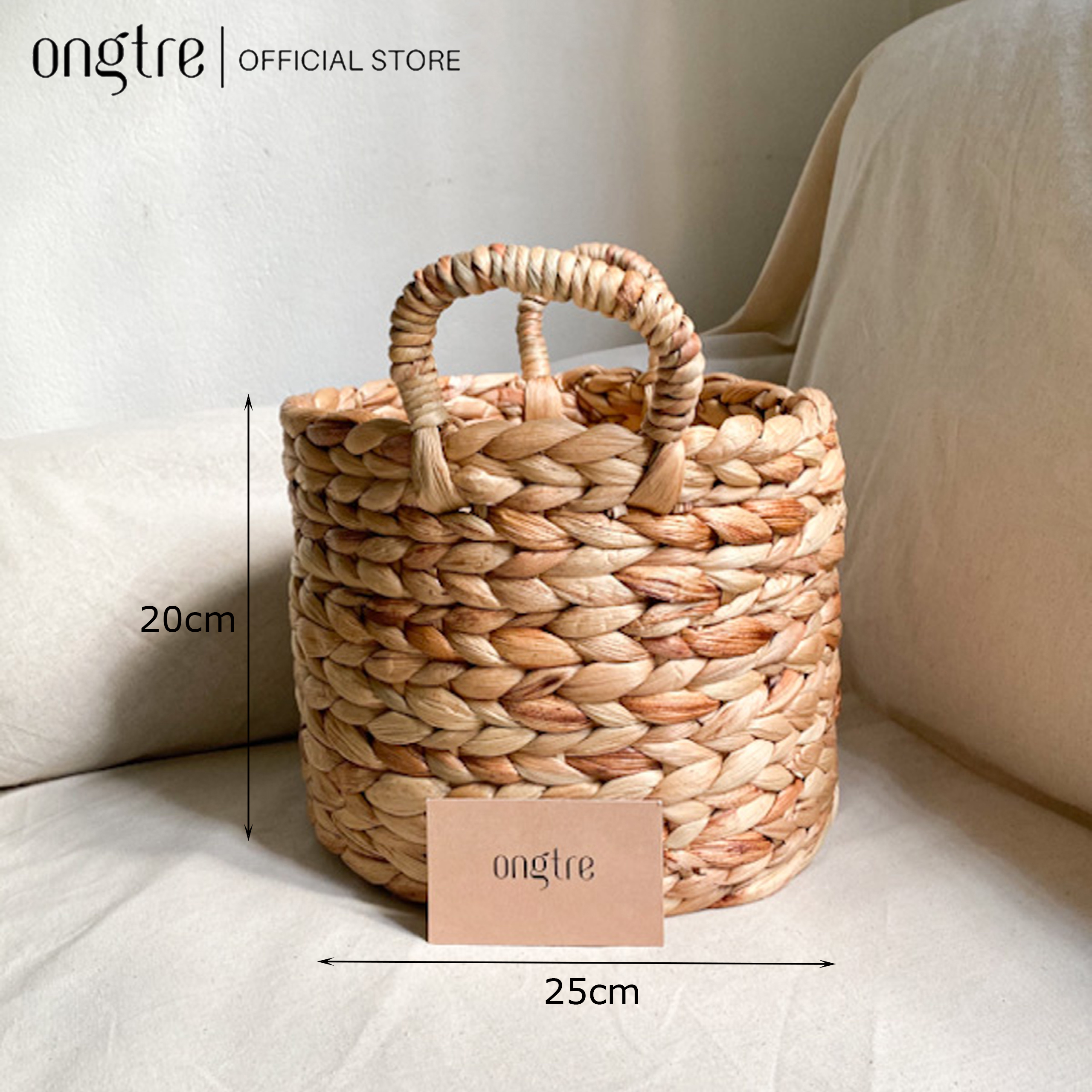 Giỏ lục bình tròn có tay cầm đủ size  ongtre® (Vietnam)